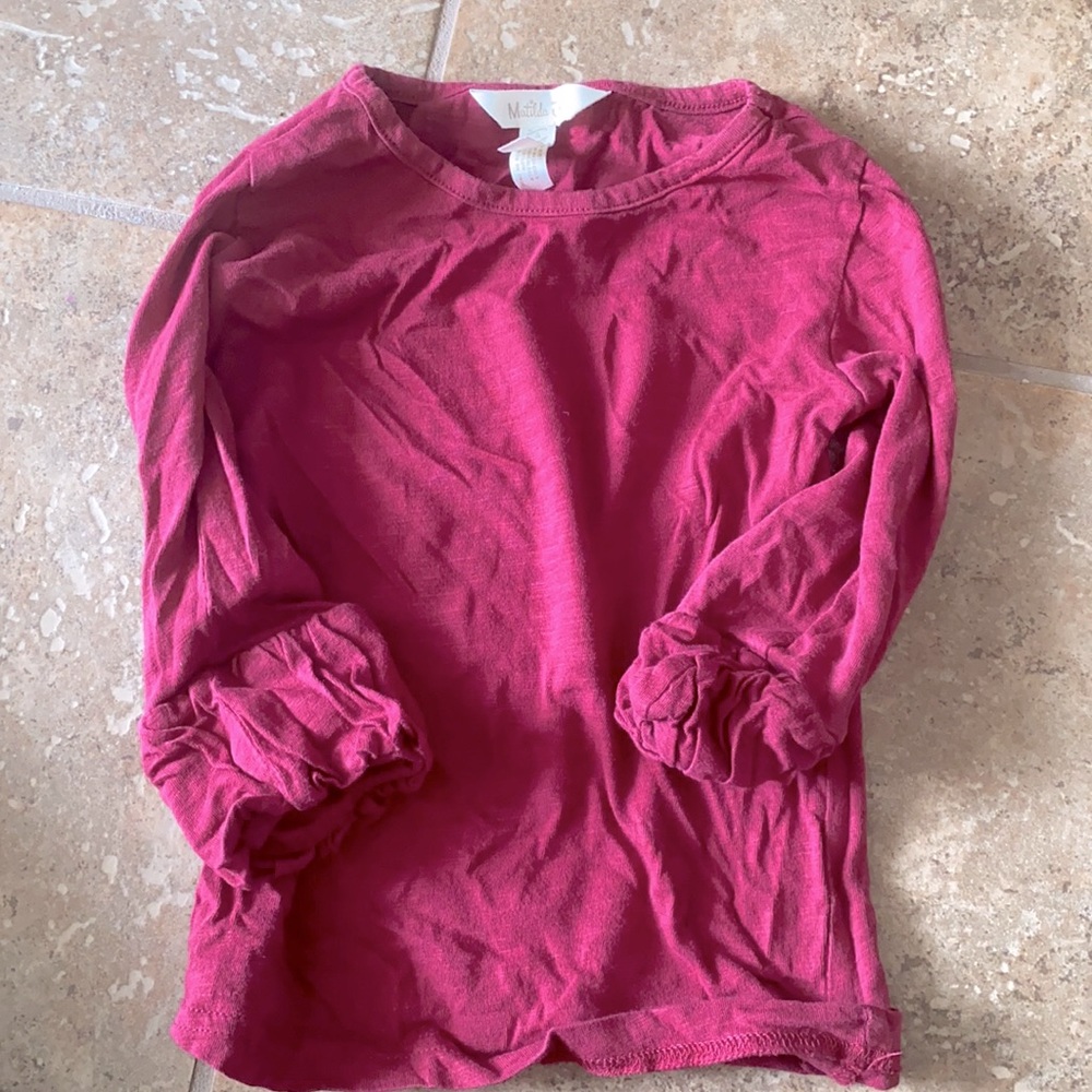 Ruffle sleeve layering tee